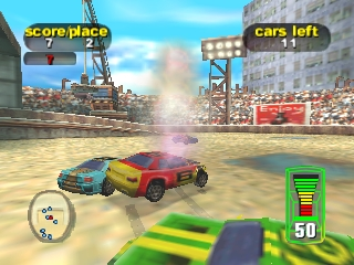 Destruction Derby 64 (USA) In game screenshot